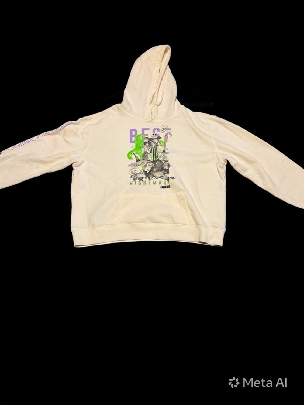 Disney Tim Burton Nightmare Before Christmas Hoodie – Fits Women’s XS
